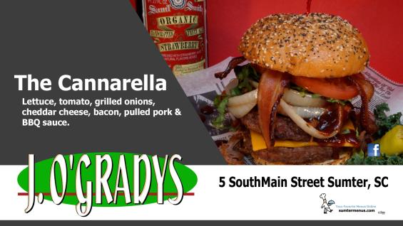JO Gradys menu ad