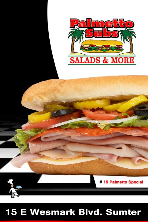 Palmetto Subs Sumter mobile header